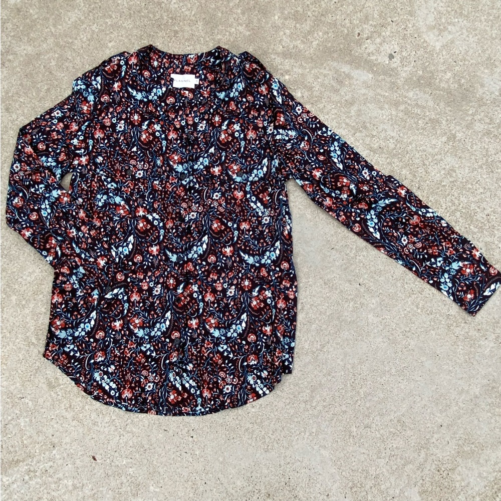 FLANNEL Australia Long Sleeve Button Down Top Size 0